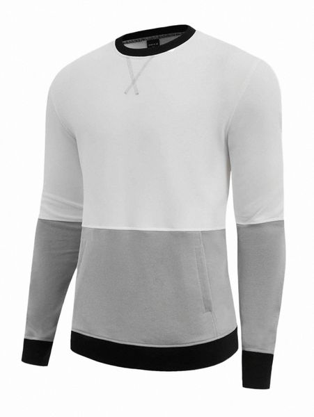 

x afraeli men color block sweatshirt u7ec#, Black