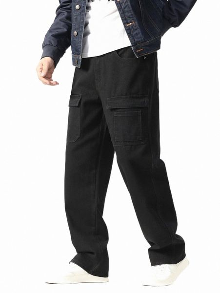 

men flap pocket cargo jeans x3th#, Blue