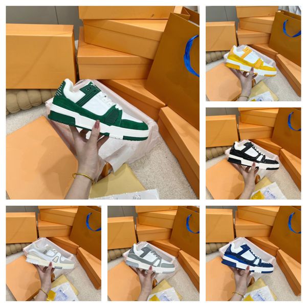 

monograms men women casual shoes time out sports sneakers gradient macaron panda color sneaker jogging fitness shoes leather woman trainers, Black
