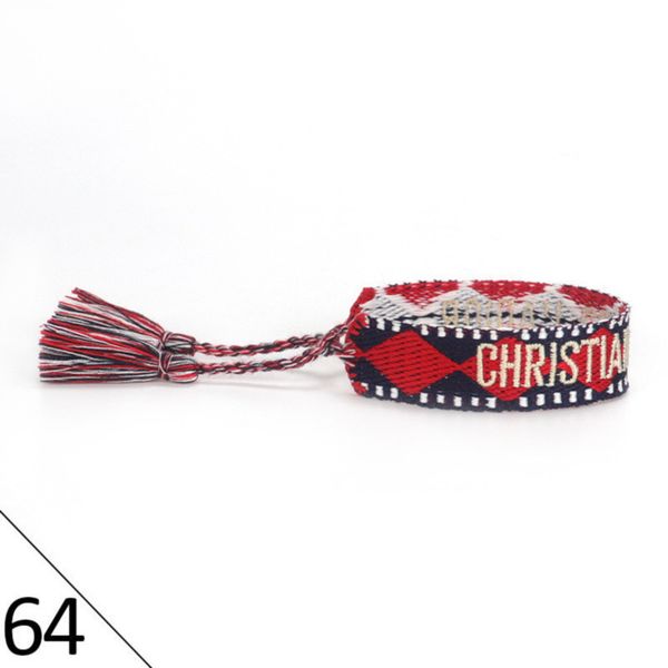 

designers woven friendship bracelets luxury brand adjustable for womens mens vintage braided bracelet fashion embroidery tassel bangles jewe, Golden;silver