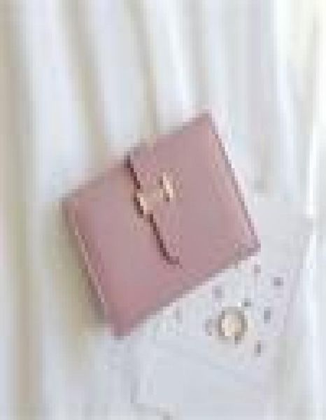 

genuine leather women039s luxury design coin purse fashion short money bag ladies solid color card holder female wallet 2021 g2, Red;black