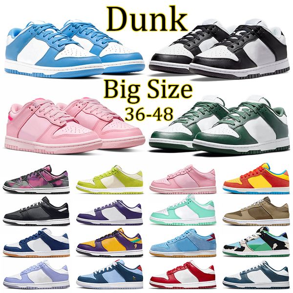 

men women low running shoes 2022 black white panda unc easter coast green kentucky chunky university blue skate sports sneakers womens train