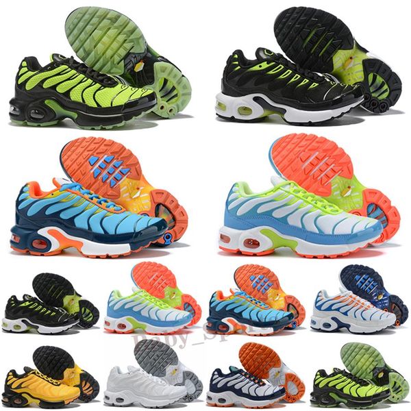 

children kids running shoes boy& girl toddler youth trainer cushion surface breathable sports tn sneakers321r, Black