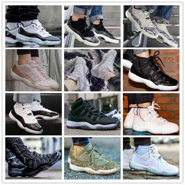 

2022 new jorden jorda joron jordens 11s basketball shoes women mens trainers jumpman 11 cherry jorda jorden11s low 72-10 pure violet cool gr, Black;brown