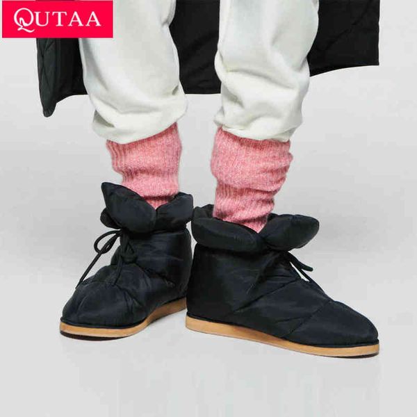 

boot qutaa brand new za snow 2022 in fashion women ankle winter warm female platform casual short shoe woman size 43 220805, Black