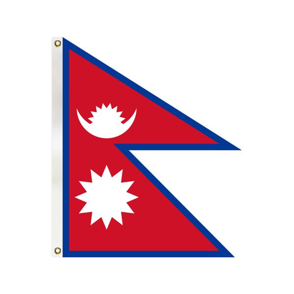 

nepal flag 90x150 cm factory supply premium polyester country national banner with brass grommets