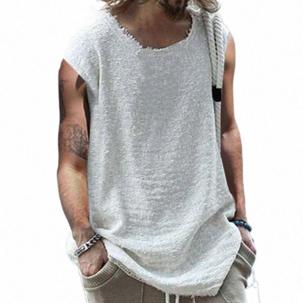 

men's t-shirts t-shirt 2021 summer short-sleeved solid color fashion loose streetwear vest men camiseta tirantes hombre x1nu#, White;black