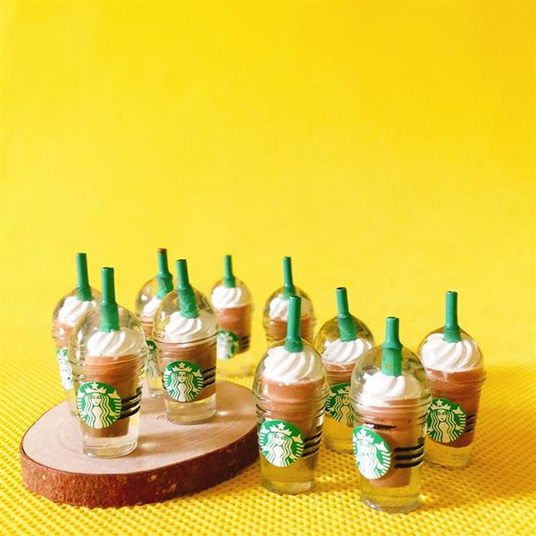

10 pcs frappuccino miniatures artificial drinks artificial bottles fairy garden gnome terrarium decor bonsai doll house decor222p