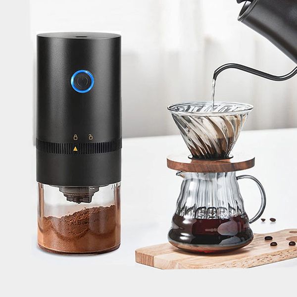 Travel Chargable not Manual Coffee Grinders Portable Electric Grinding Machine Automatic Coffee-Bean Mill Pepper Grinder Handmade Coffees Tool ZL1314