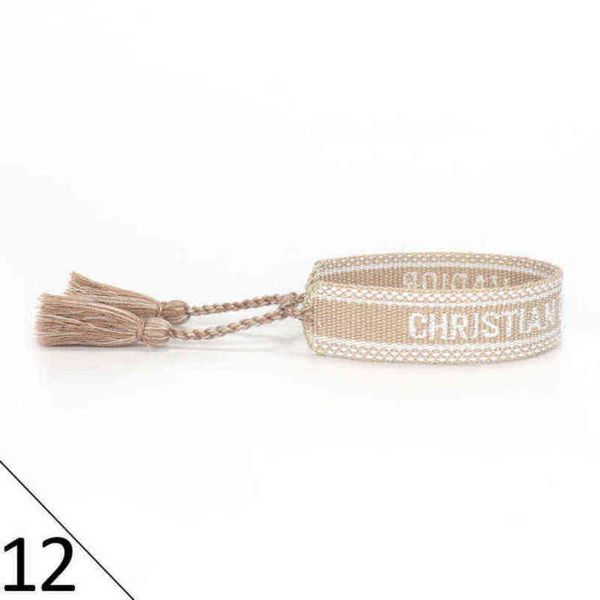 

luxury brand braided bracelet adjustable woven friendship bangle for womens mens designer letter embroidery rope bracelets jewelry gift code, Golden;silver