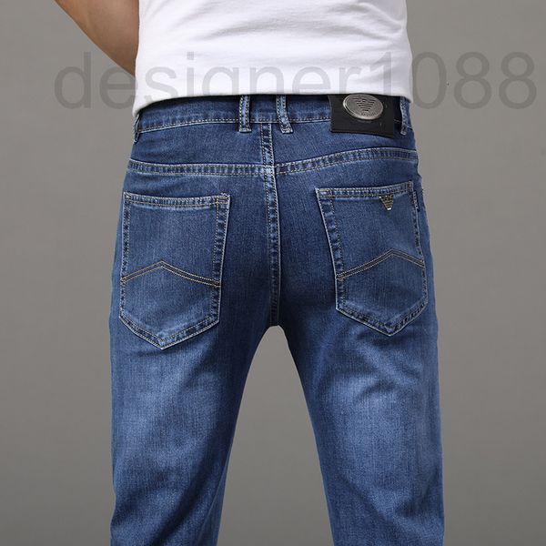 

men's jeans designer 2022 spring fashion brand jeans men's blue high-end youth leisure slim fit small foot long pants 78ds