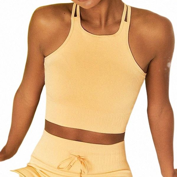 

women's tanks & camis shockproof sports bra cross back yoga nylon fitness energy running vest wiregym women high elasticity c5tw#, White