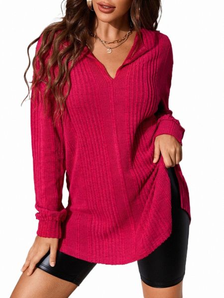 

drop shoulder split hem tee w8gz#, White