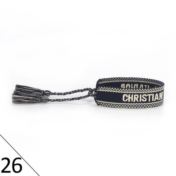 

fashion designers wovens friendship bracelet for luxury brand handmade braided bracelets with tassel print embroidery men bangle code 20-38, Golden;silver
