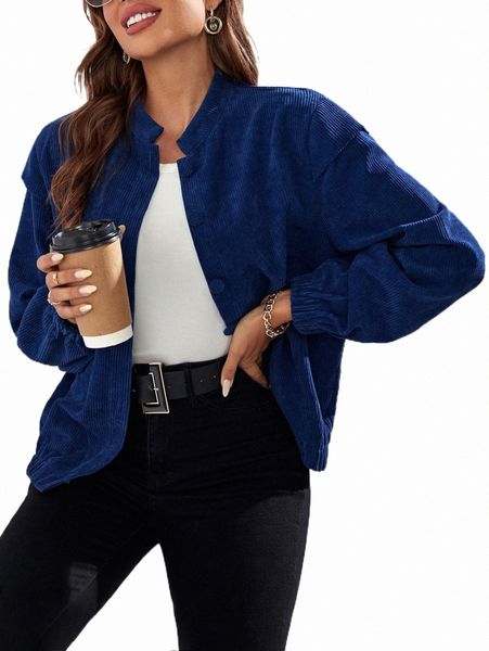 

solid button front jacket o40t#, Black;brown