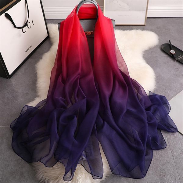 

summer silk scarf for women shawls and wraps fashion large size scarves pashmina beach stoles foulard lady echarpe hijabs y201007344t, Blue;gray