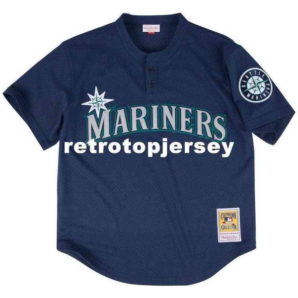 

randy johnson seattle #51 mitchell & ness retro 1995 bp jersey, Black