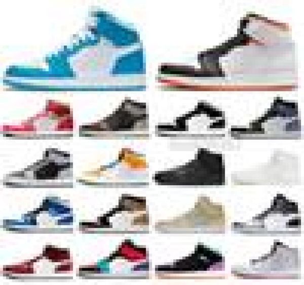 

1 1s univeristy blue high dark mocha white jumpman mens women patina hyper royal off light fusion red candy trainers sneaker 3646, Black