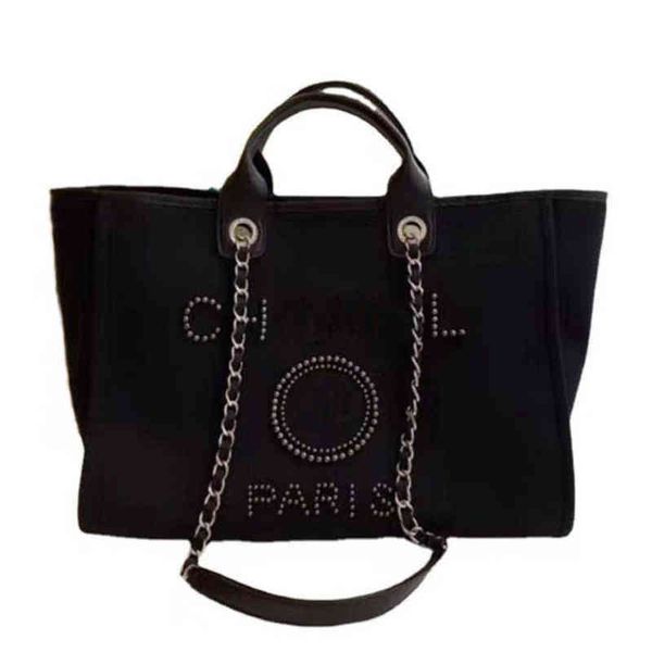 

fashion women's luxury handbags evening bags brand ch pearl tote canvas beach bag designers female portable large capacity big handbag
