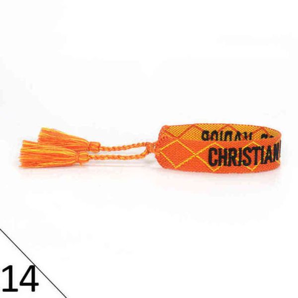 

luxury brand braided bracelet adjustable woven friendship bangle for womens mens designer letter embroidery rope bracelets jewelry gift code, Golden;silver