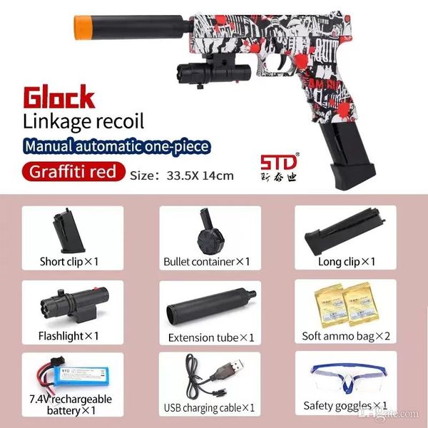 

34cm toy gun with magazine soft rebound pistol foam toy model