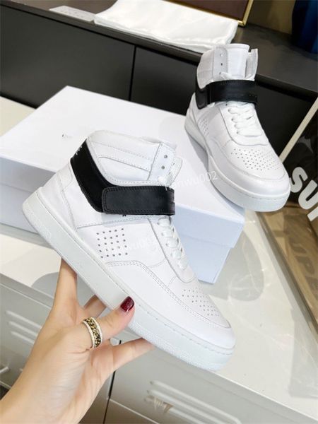 

2022 designer sneaker boots men women casual shoes genuine leather sneakers party velvet calfskin mixed fiber shoe size35-44, Black
