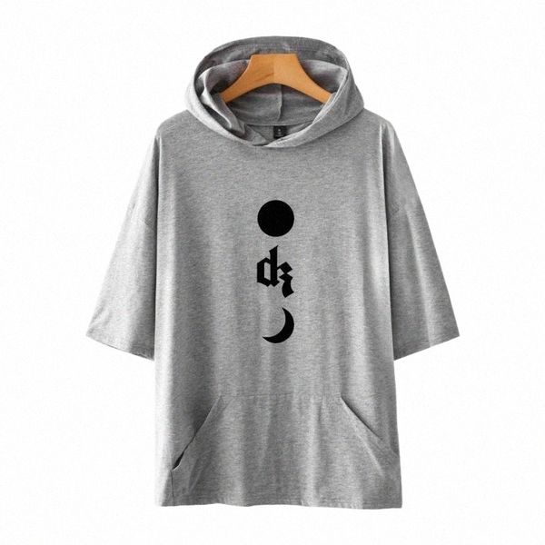 

dermot kennedy 2d men/women hooded tshirt solid color t-shirts summer short sleeve fashion sala cool women's t-shirt f0gm#, White