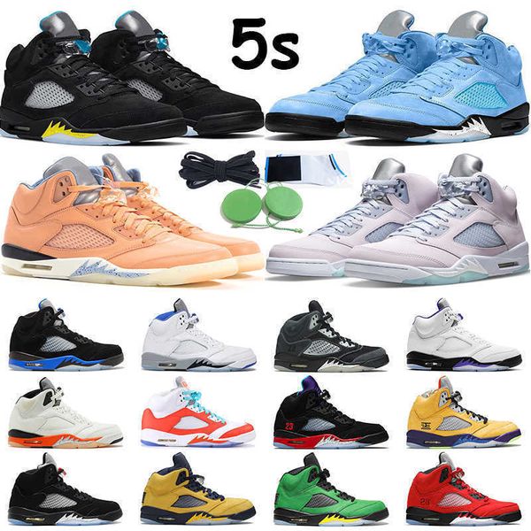 

men 5s unc basketball shoes 2022 we the jumpman 5 aqua easter concord racer blue mens trainer, Black