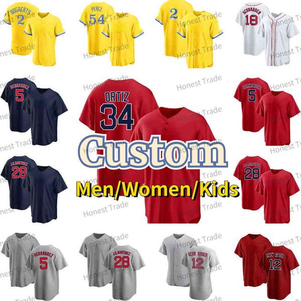 

custom xander bogaerts 34 david ortiz baseball jersey youth hernandez trevor story kyle schwarber alex verdugo 28 j.d. martinez rafael dever, Black