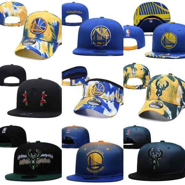 

snapbacks milwaukee''bucks''hat golden state''warriors''caps basketball hats adjustable fit hat, Black;white