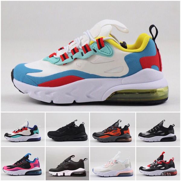 

2019 kids athletic shoes children basketball shoes wolf grey toddler 27 sport sneakers for boy girl toddler chaussures pour enfant238s, Black