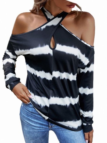 

tie dye cut out tee d5tb#, White