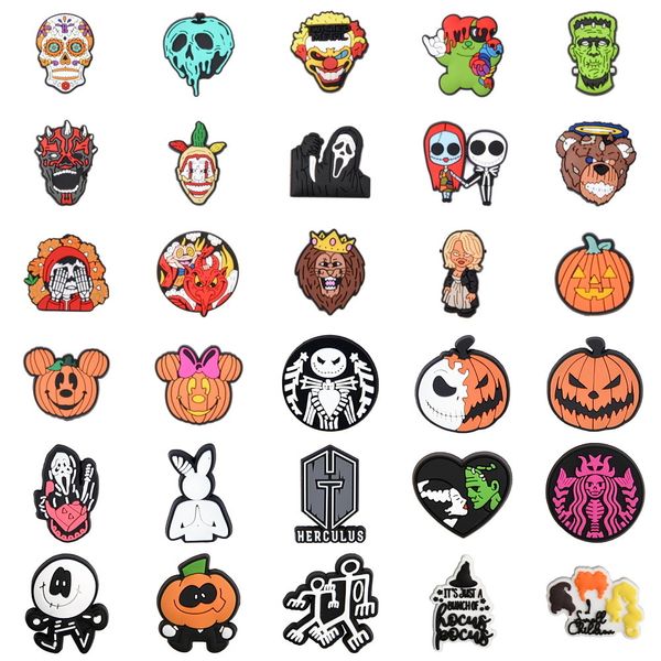 

custom clog flag letter character anime decoration accessories halloween pvc designer shoes charms for croc, White;pink