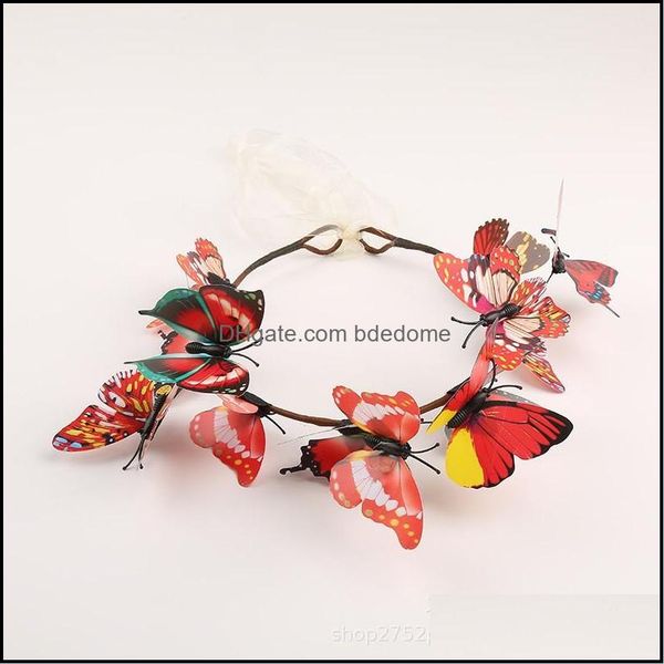 

headbands wedding headdress bride wreath headband butterfly jewelry 211391 drop delivery 2021 hair bdedome dhxqn, Silver