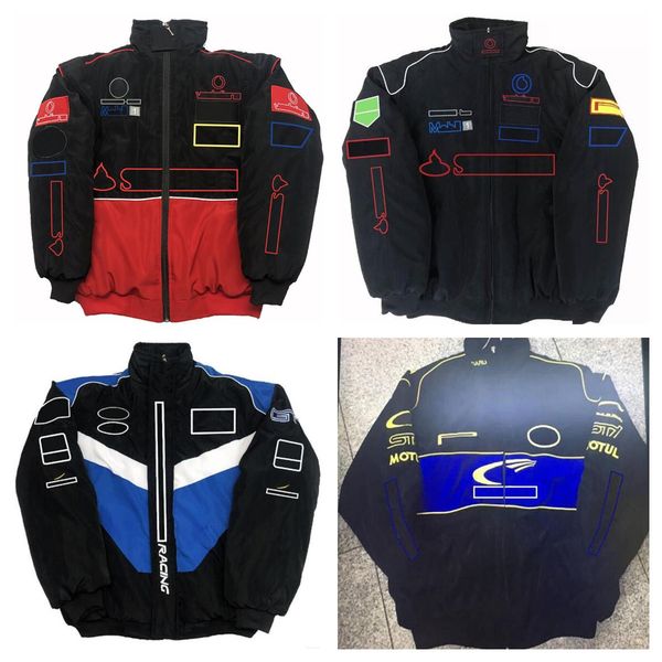 

2022 new f1 racing suit autumn and winter team full embroidery logo cotton padded jacket spot sales