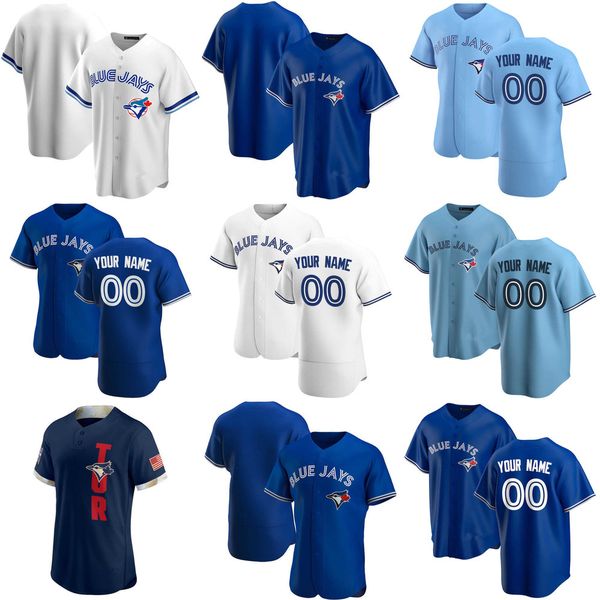 

2022 custom jersey toronto''blue''jays''mens women youth cavan 8 biggio george 4 springer bo 11 bichette vladi, Blue;black