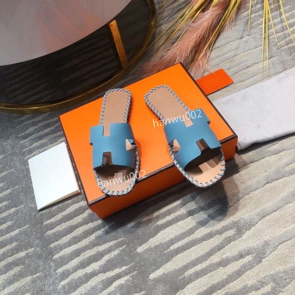 

2022 embroidery womens scuffs slippers rubber sole casual style street sandals beach ladies flip flops loafers slides, Black