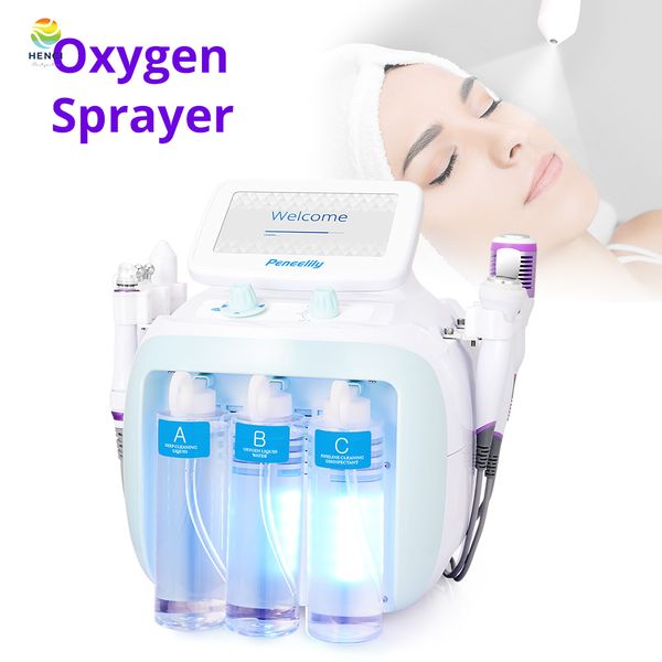 

7 in 1 ultrasonic hydro dermabrasion rf bio-lifting spa machine smart skin analyzer hydra beauty device for facial skin care