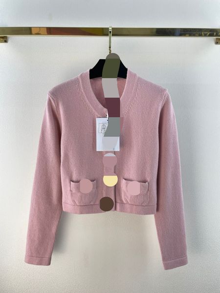 

811 l 2022 runway summer brand same style sweater crew neck pink cardigan long sleeve women's sweaters weilan, White;black