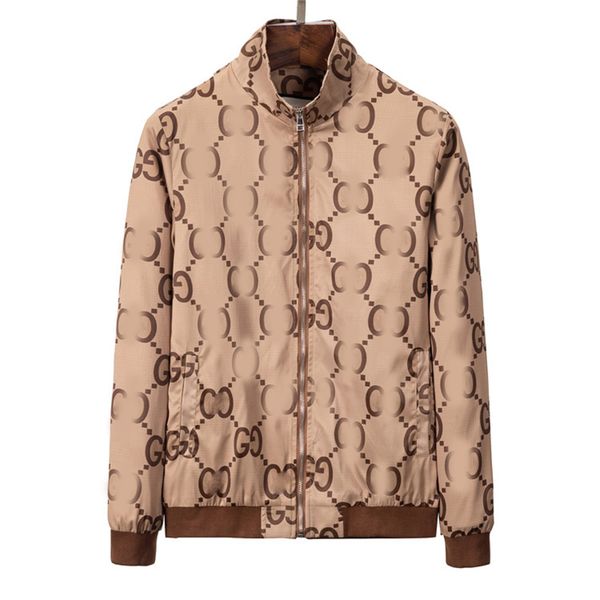 

men's jacket fashion luxury classic print brands a number of men's sportswear zipper trench designer autumn new motorcycle size 3x, Black;brown