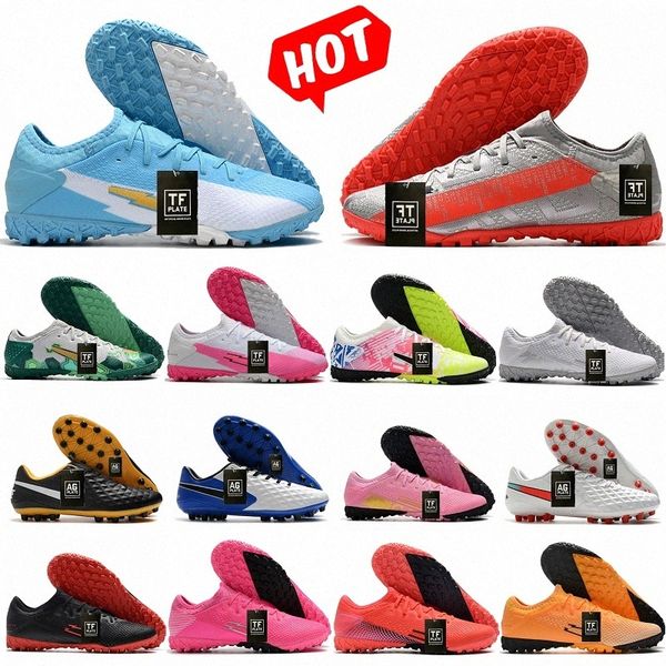 

2022 designer mens soccer shoes tf ag outdoor lawn neon citrus black edition cleats light blue instinct orange red men football boots sports