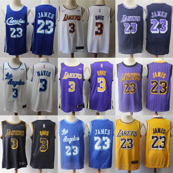 

basketball jerseys los angeles''lakers''men jersey lebron 23 6 james anthony 3 davis basketball shorts basketball jersey, Black;red