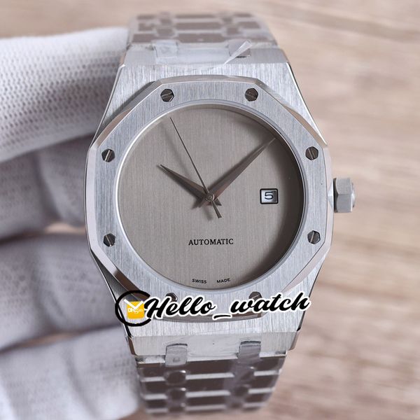 

41mm gray dial no marks 15400 miyota 8215 automatic mens watch stainless steel bracelet new style sport watches date hellowatch e210b1, Slivery;brown