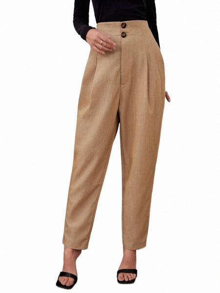 

high waist fold pleated suit pants h35v#, White;black