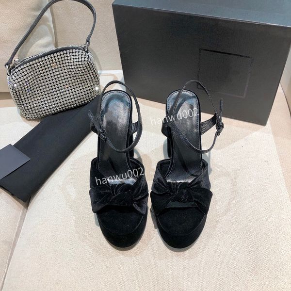 

2022 woman's pump sandals dress shoes fashion leather collaboration lady luxurys designer party high heel sandal size35-41, Black