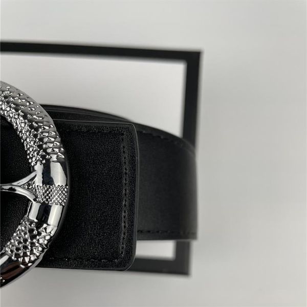 

2021 belt designer luxury brand high-quality men's and women's belts 5 colors wide 3 8cm snake head three-color buckle248l, Black;brown