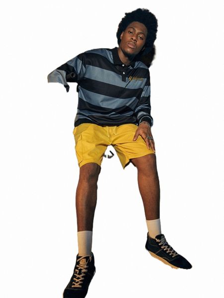 

romwe street life guys letter striped polo neck sweatshirt 40bh#, Black