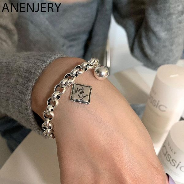 

silver color square strands ball bracelet for women geometric thai jewelry gifts, Black