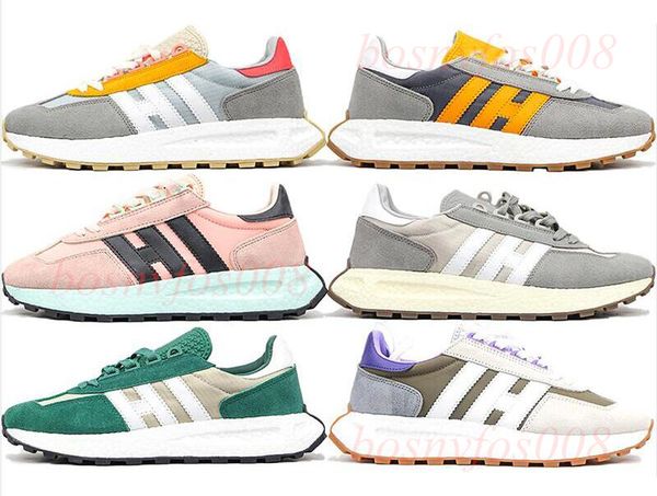 

retropy e5 men women running shoes wolf grey orange-white solid grey cloud white orange core black designer outdoor sneakers size 36-45