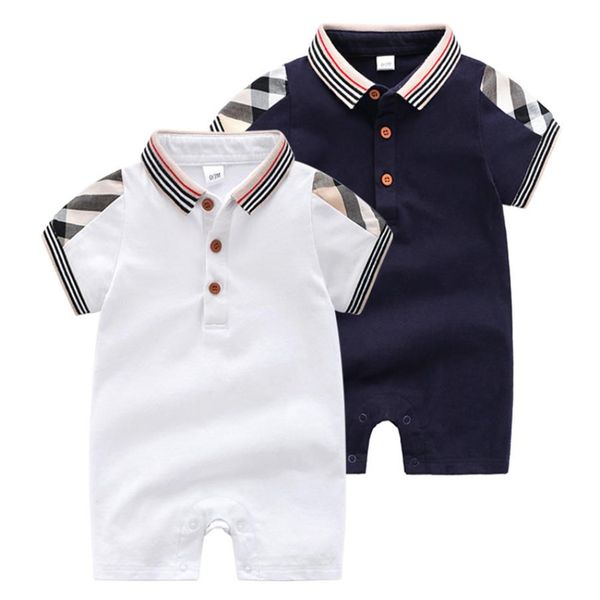 

new arrival summer 2021 fashion baby clothes cotton short-sleeved ropa para bebes newborn baby boy girl romper225l, Blue